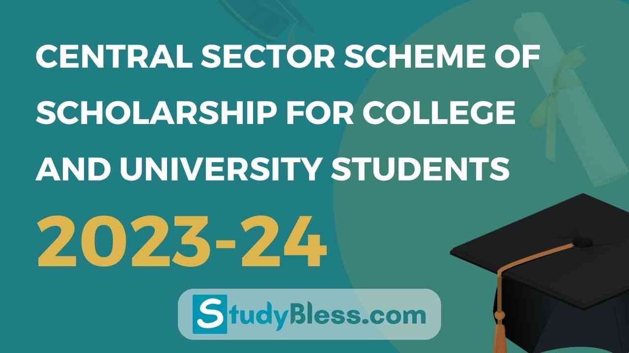 CSS Scholarship 2023-24, Apply online for PM-USP CSSS